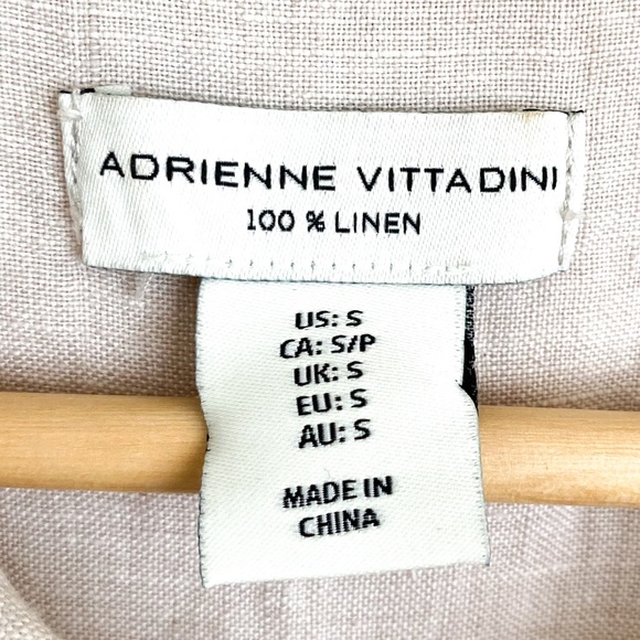 Adrienne Vittadini Sleeveless Linen Button Dress - Picture 3 of 4